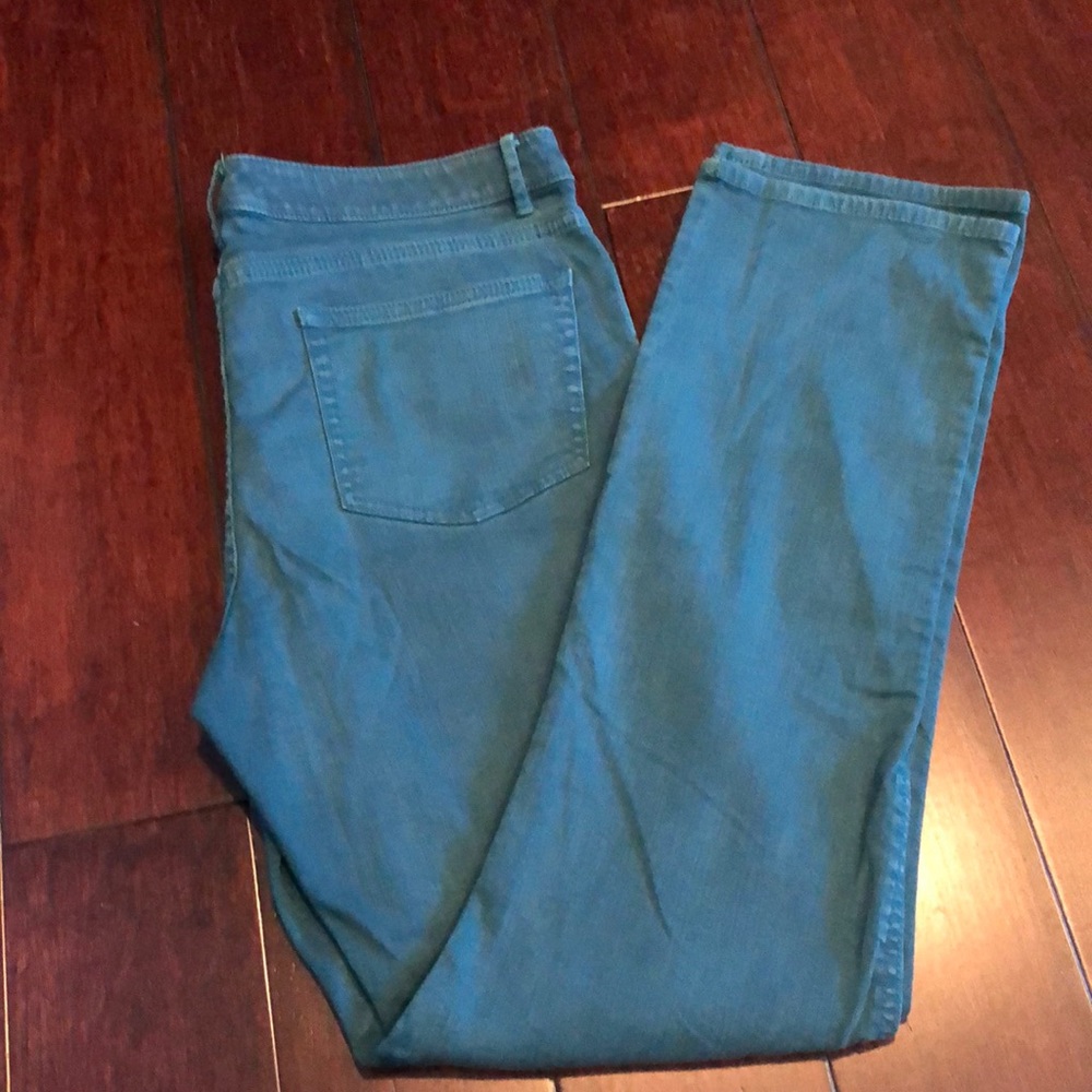 Elie Tahari teal jeans.